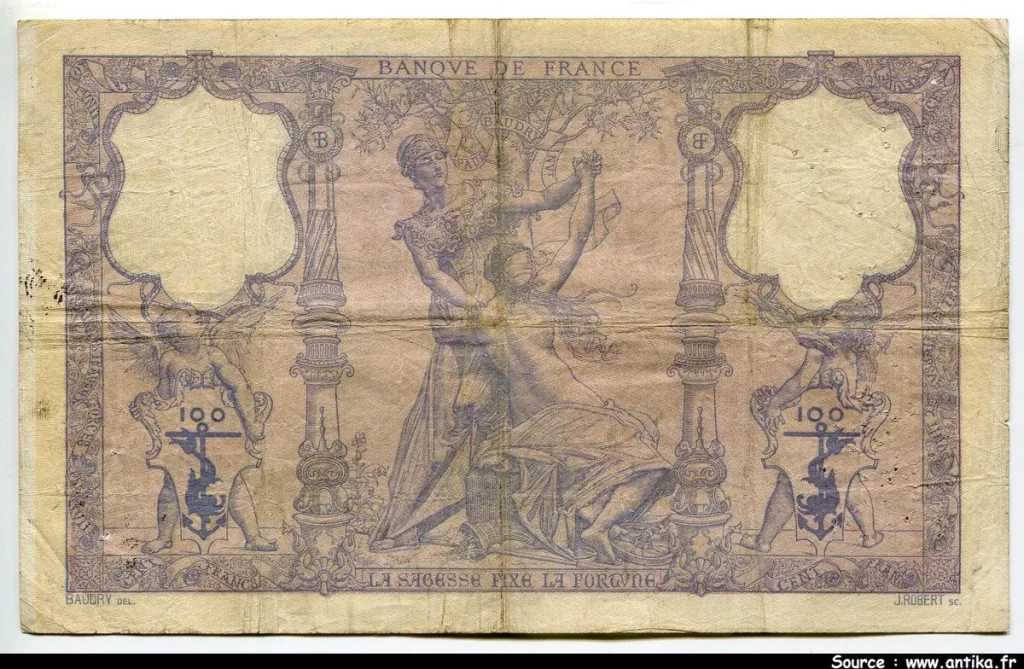 100 FRANCS BLEU & ROSE - Type 1888
