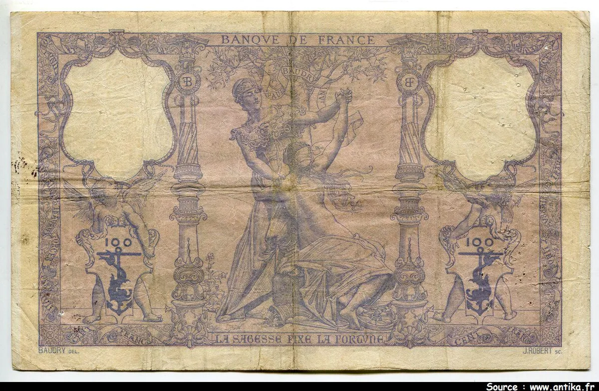 100 FRANCS BLEU & ROSE - Type 1888