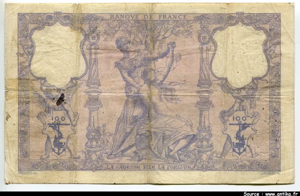 100 FRANCS BLEU & ROSE - Type 1888
