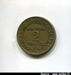 2 FRANCS CHAMBRE DE COMMERCE