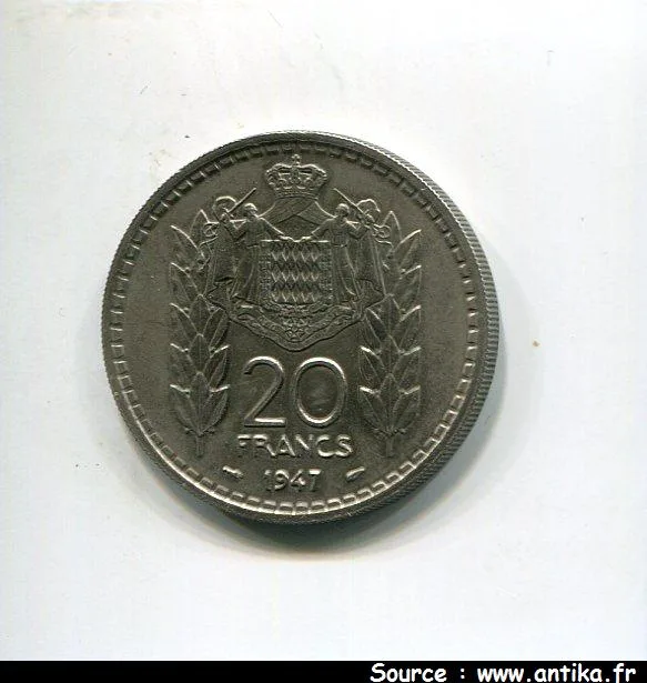 20 FRANCS LOUIS II 1922-1949