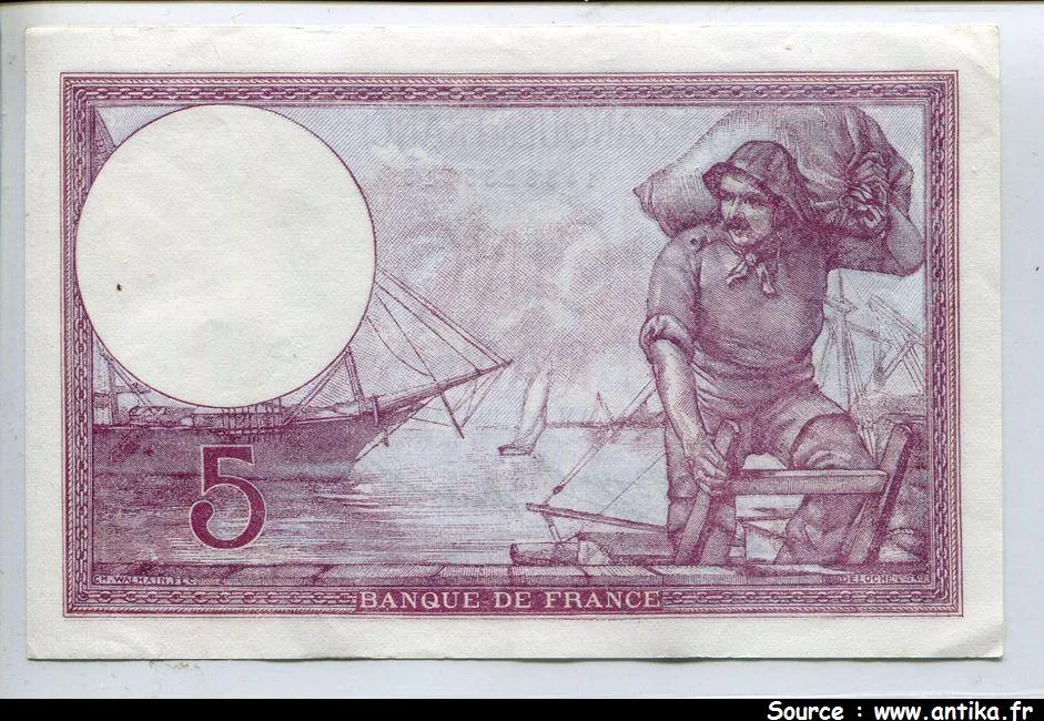 5 FRANCS VIOLET - Type 1917