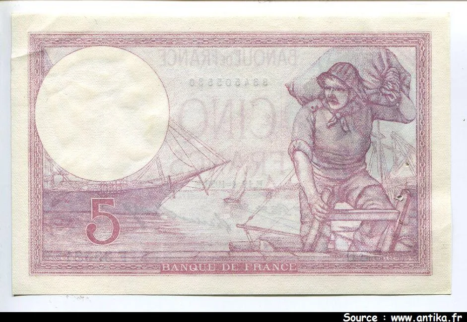 5 FRANCS VIOLET - Type 1917