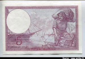 5 FRANCS VIOLET - Type 1917