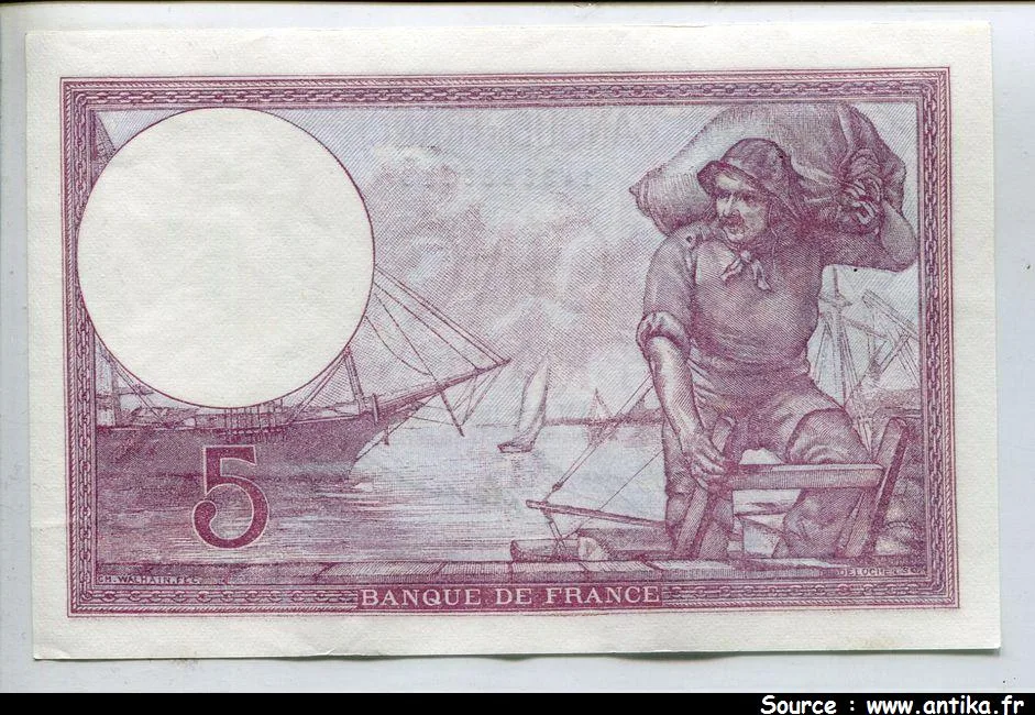 5 FRANCS VIOLET - Type 1917