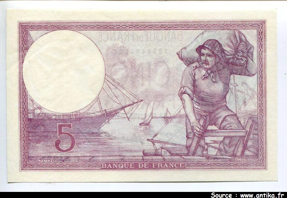 5 FRANCS VIOLET - Type 1917