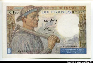 10 FRANCS MINEUR - type 1941