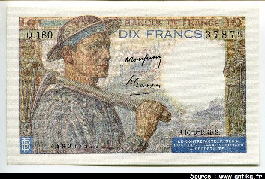 10 FRANCS MINEUR - type 1941