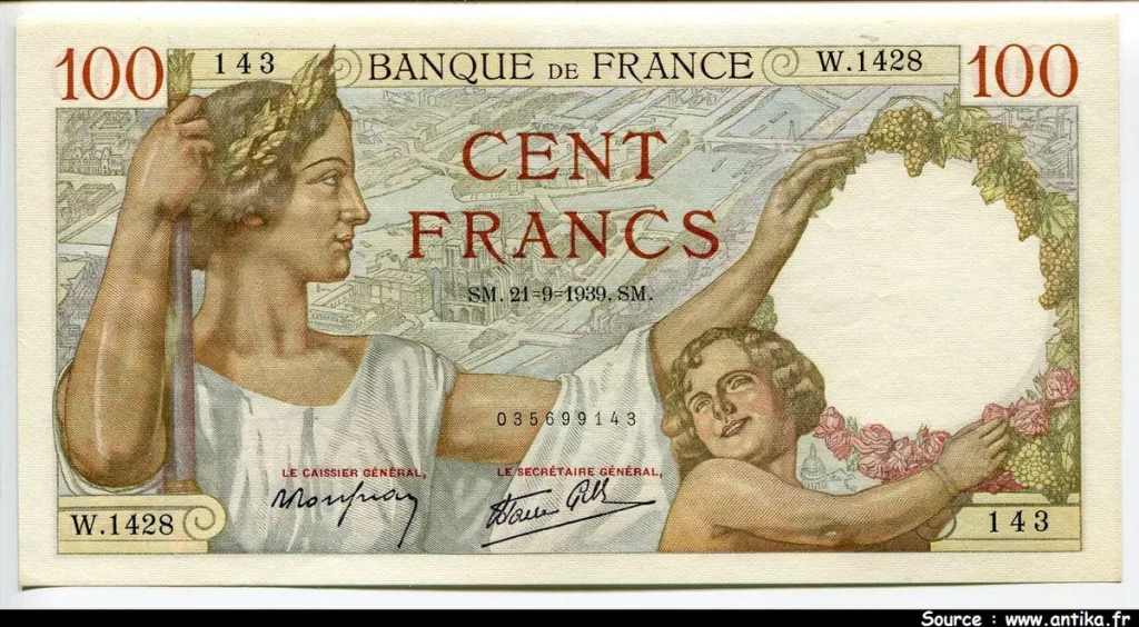 100 FRANCS SULLY - Type 1939