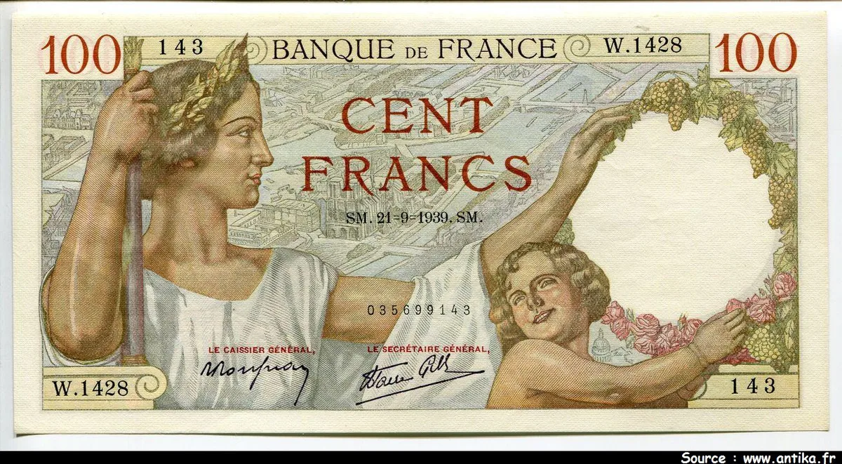 100 FRANCS SULLY - Type 1939