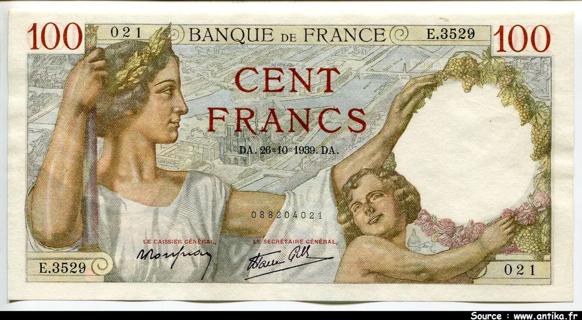 100 FRANCS SULLY - Type 1939