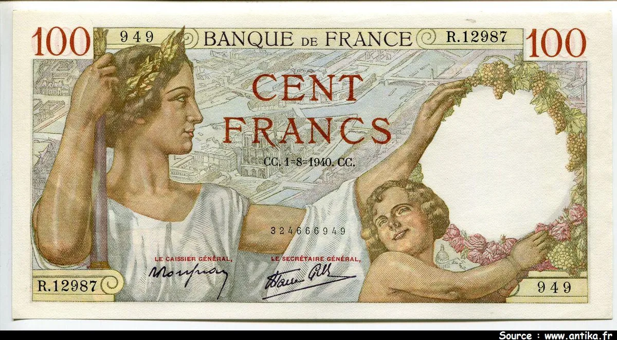 100 FRANCS SULLY - Type 1939