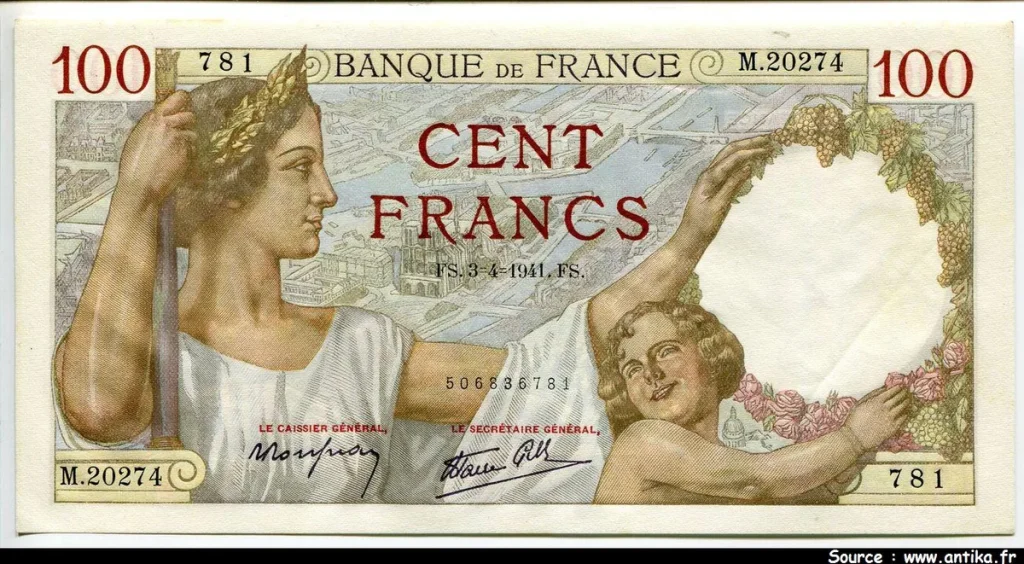 100 FRANCS SULLY - Type 1939
