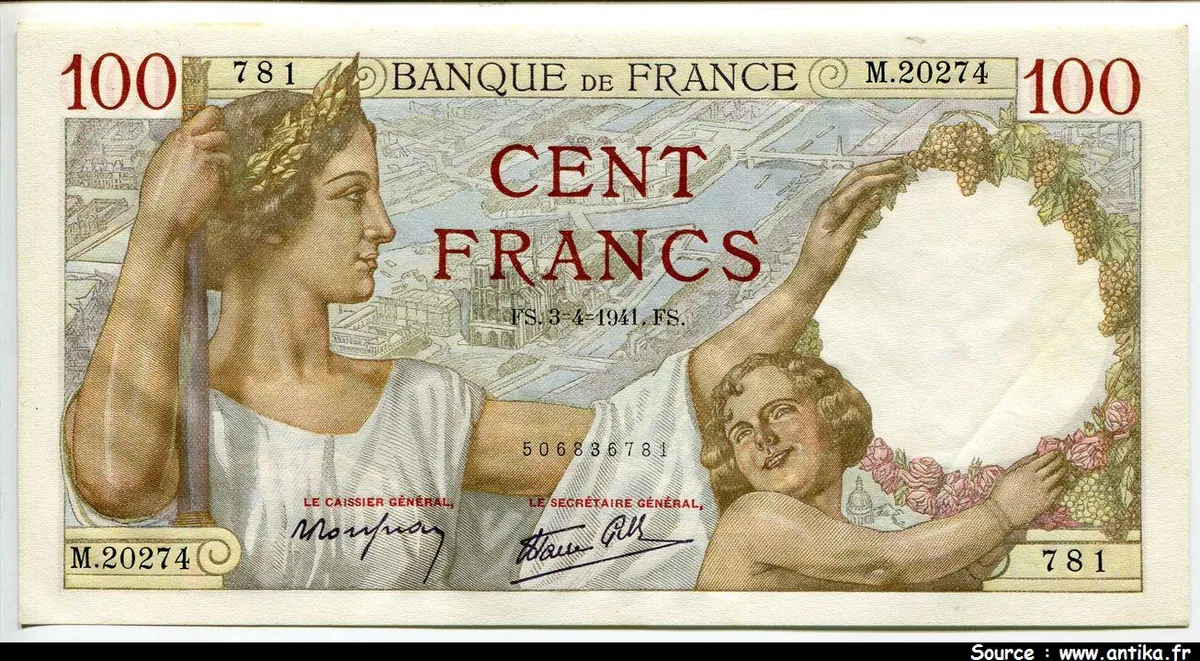 100 FRANCS SULLY - Type 1939