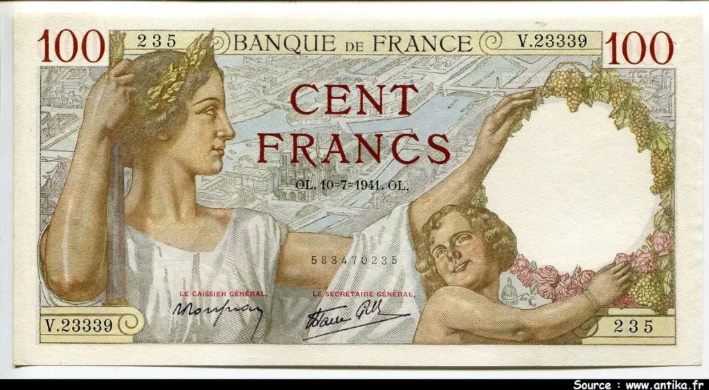 100 FRANCS SULLY - Type 1939