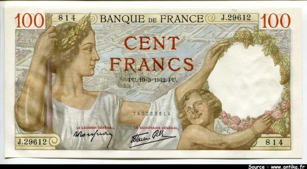 100 FRANCS SULLY - Type 1939