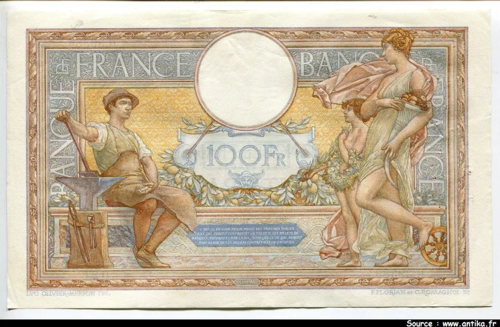 100 FRANCS LOM - Type 1906 "Grands Cartouches"