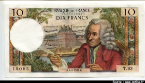 10 FRANCS VOLTAIRE - Type 1963