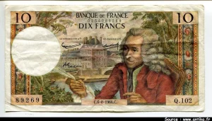 10 FRANCS VOLTAIRE - Type 1963