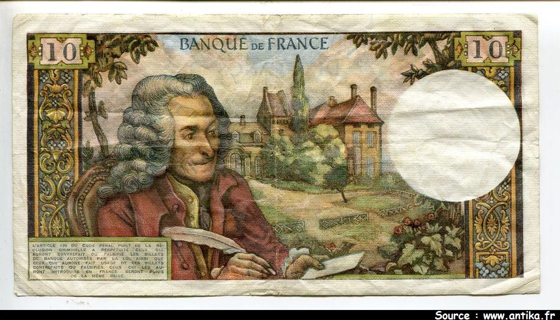 10 FRANCS VOLTAIRE - Type 1963