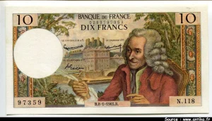10 FRANCS VOLTAIRE - Type 1963