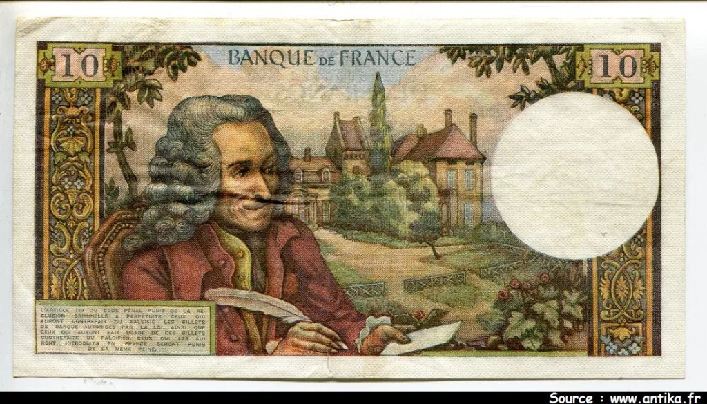 10 FRANCS VOLTAIRE - Type 1963