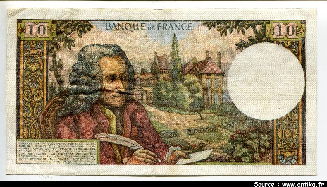 10 FRANCS VOLTAIRE - Type 1963