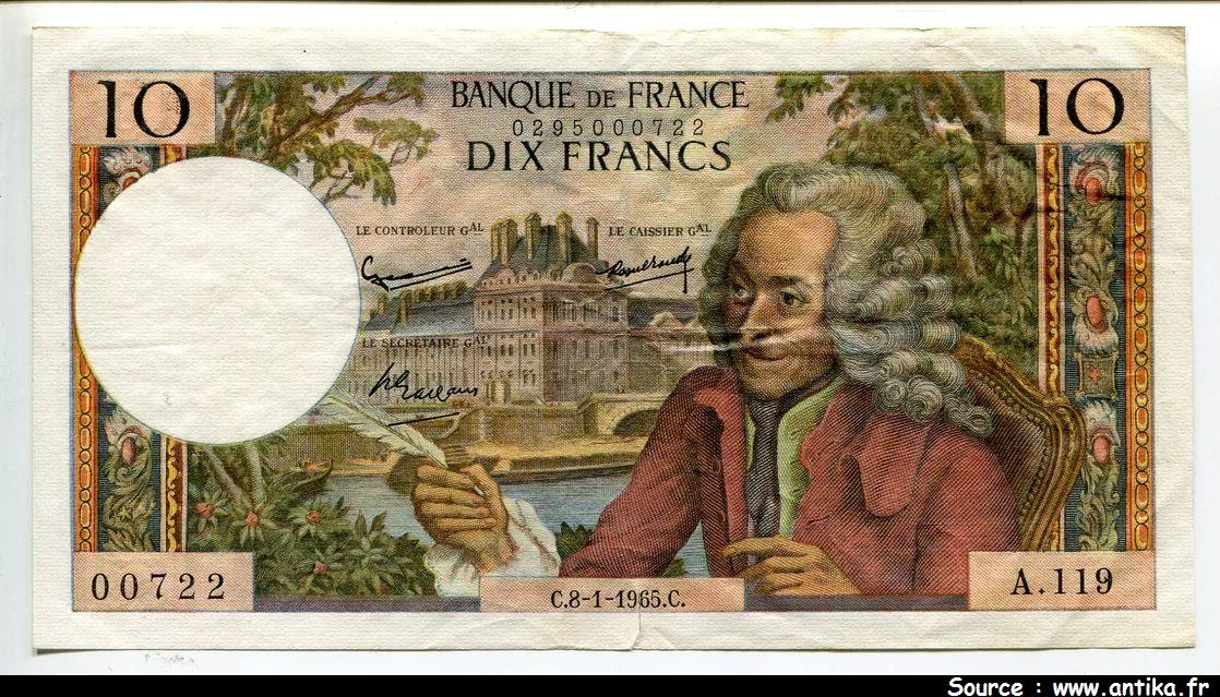 10 FRANCS VOLTAIRE - Type 1963