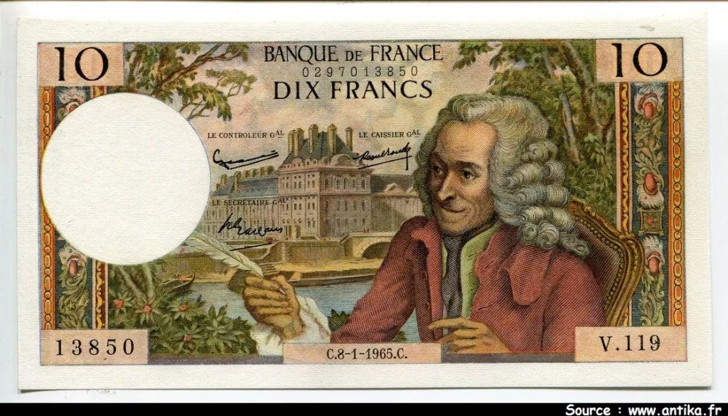 10 FRANCS VOLTAIRE - Type 1963