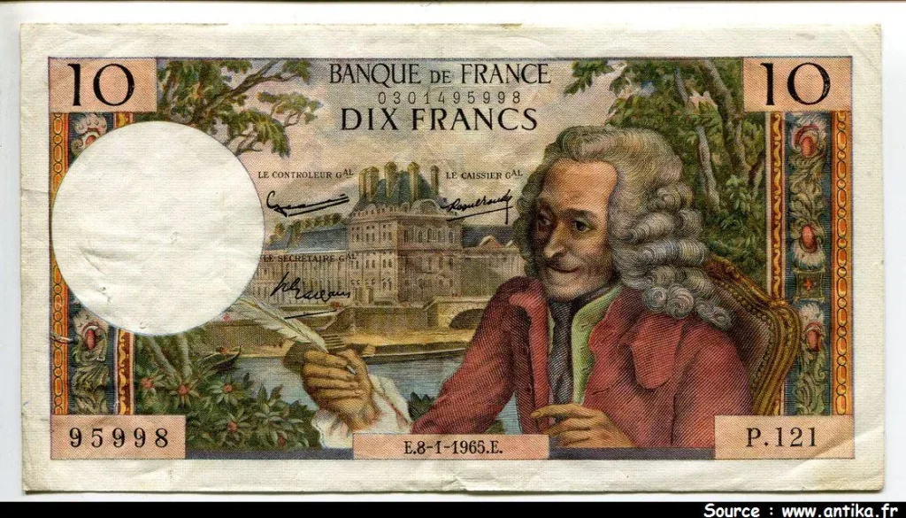 10 FRANCS VOLTAIRE - Type 1963