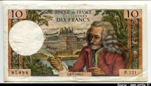 10 FRANCS VOLTAIRE - Type 1963