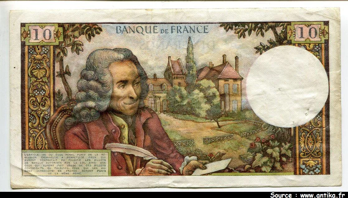 10 FRANCS VOLTAIRE - Type 1963