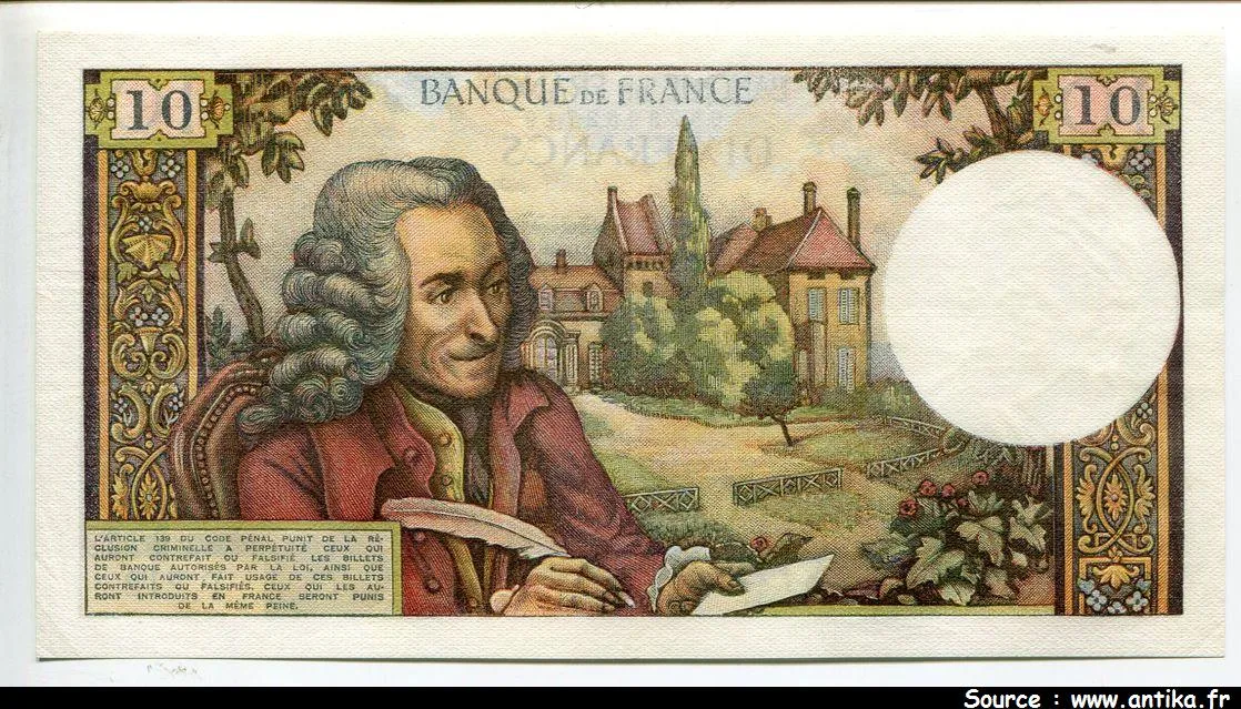 10 FRANCS VOLTAIRE - Type 1963