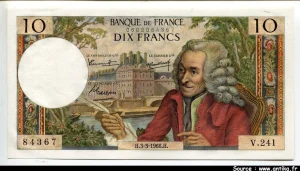 10 FRANCS VOLTAIRE - Type 1963