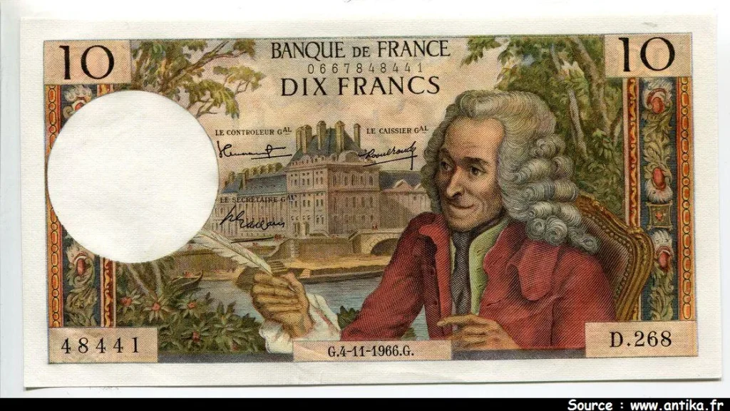 10 FRANCS VOLTAIRE - Type 1963