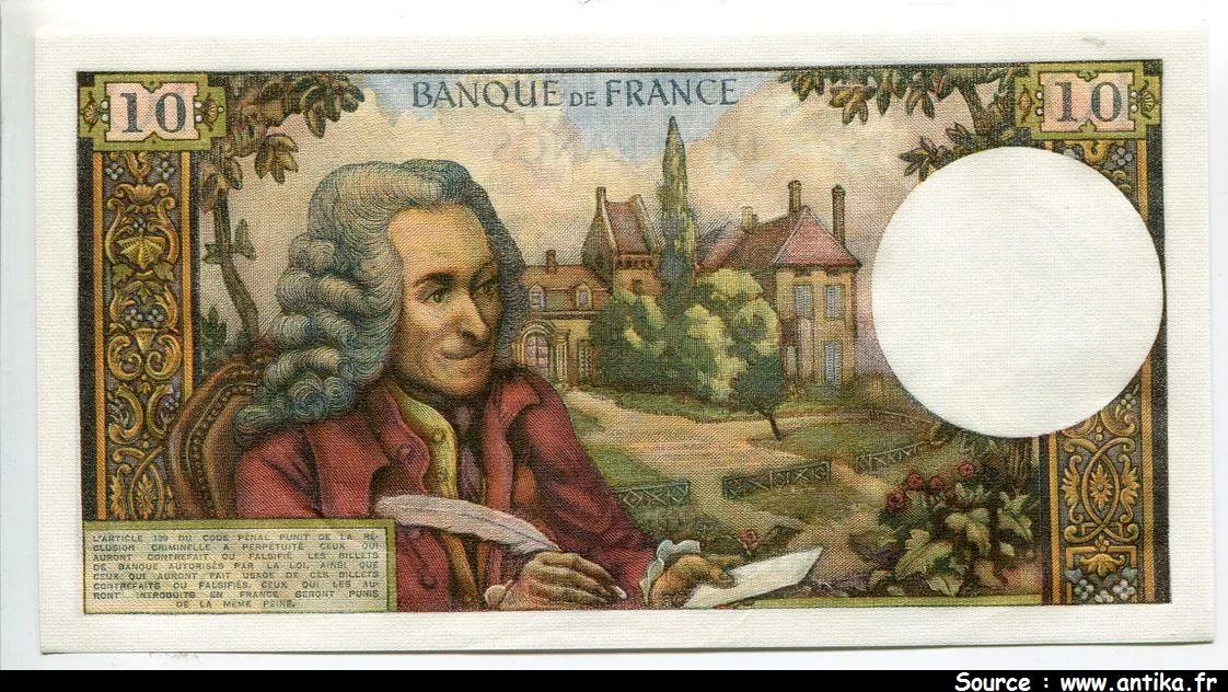 10 FRANCS VOLTAIRE - Type 1963
