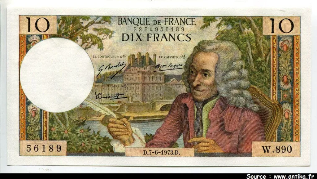 10 FRANCS VOLTAIRE - Type 1963