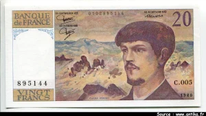 20 FRANCS DEBUSSY - Type 1980