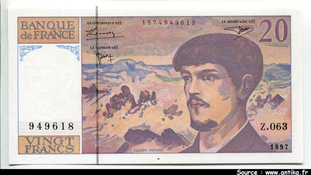 20 FRANCS DEBUSSY - Type 1980 Modifié