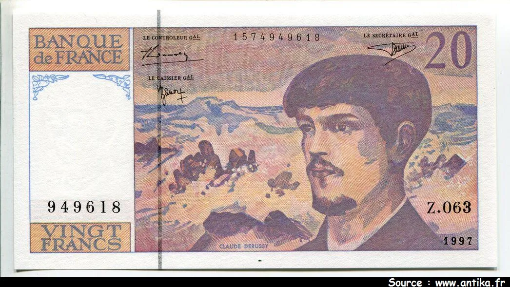 20 FRANCS DEBUSSY - Type 1980 Modifié