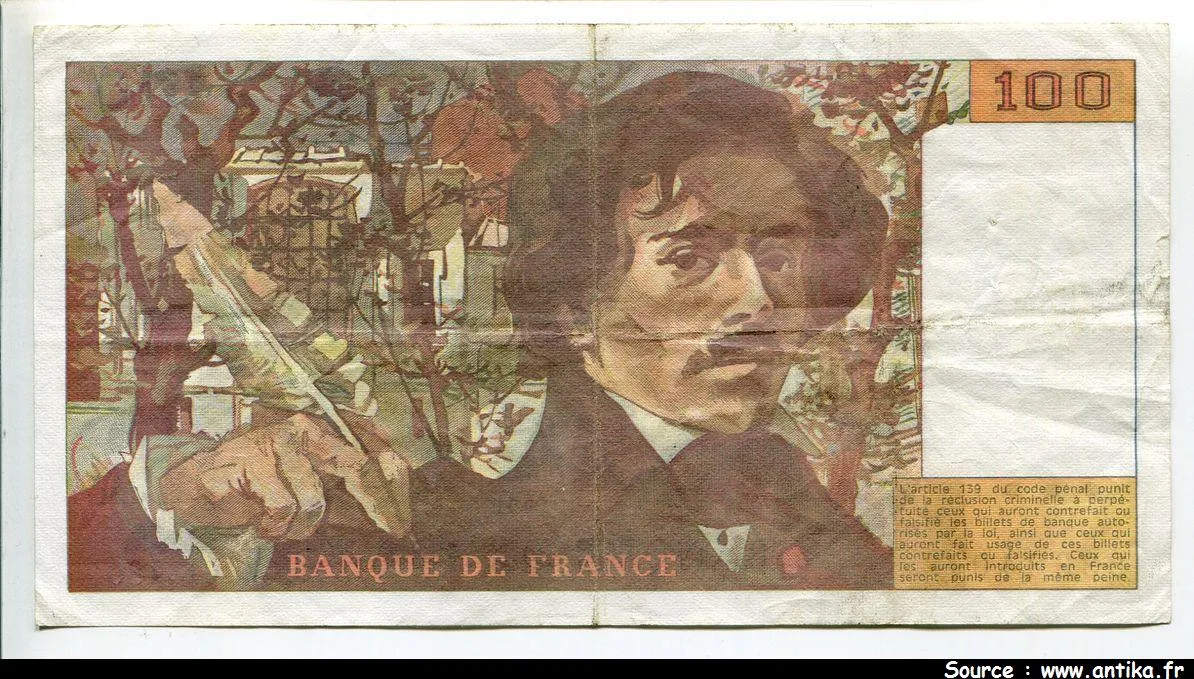 100 FRANCS DELACROIX - Type 1978 "imprimé en continu"