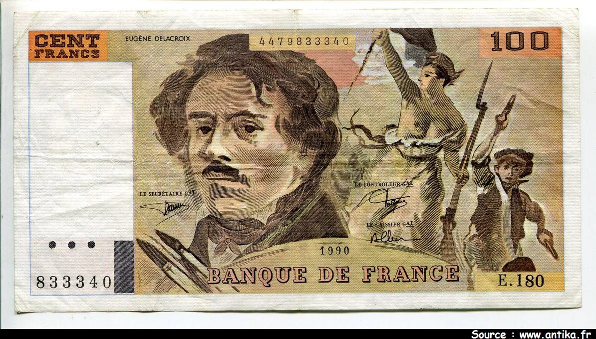 100 FRANCS DELACROIX - Type 1978 "imprimé en continu"