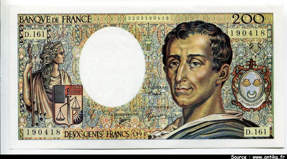 200 FRANCS MONTESQUIEU - Type 1981 modifié