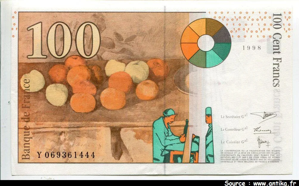 100 FRANCS CEZANNE -Type 1997
