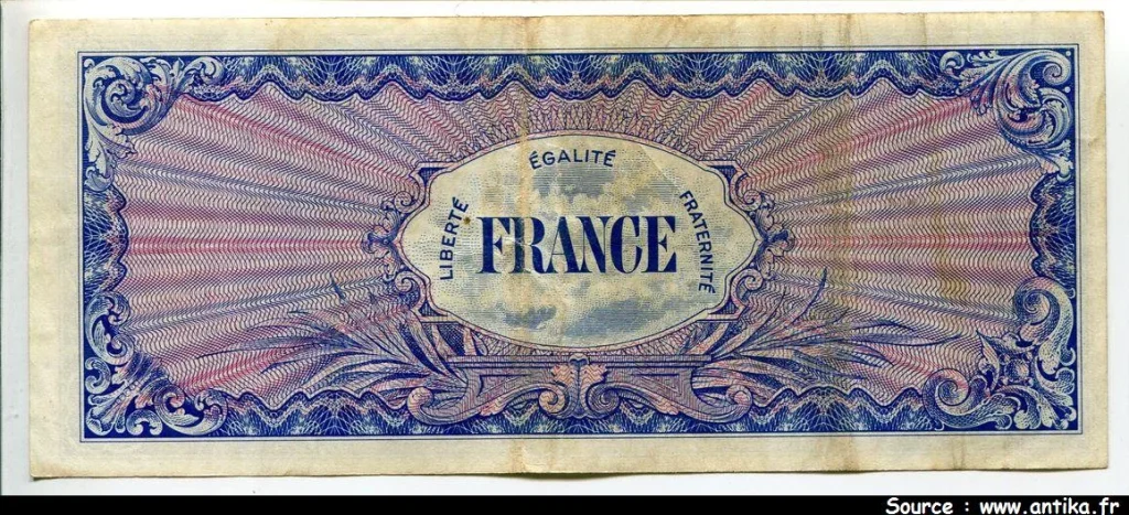 100 FRANCS Verso "France"