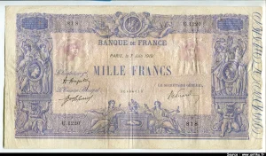 1000 FRANCS BLEU & ROSE - Type 1889