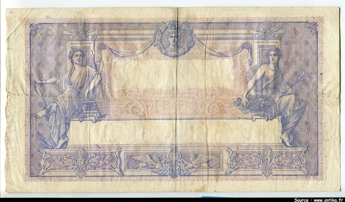 1000 FRANCS BLEU & ROSE - Type 1889