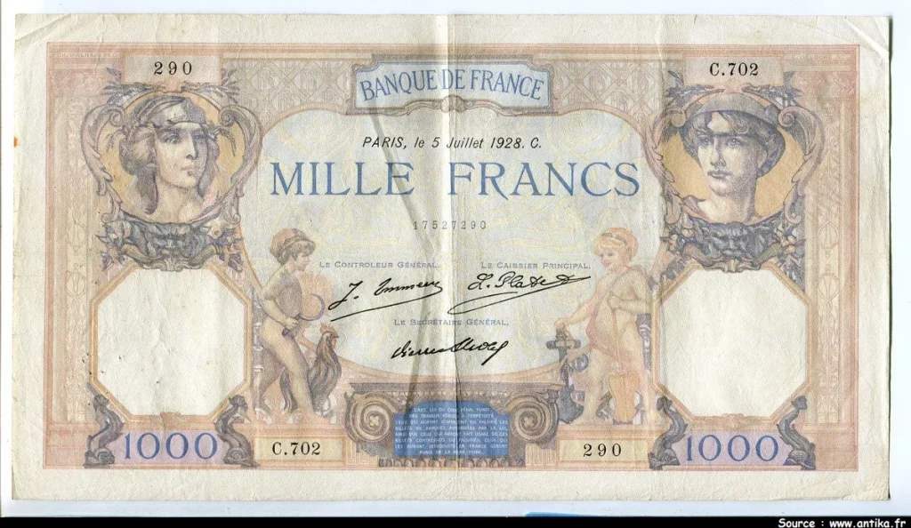 1000 FRANCS CERES & MERCURE - Type 1927
