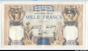 1000 FRANCS CERES & MERCURE - Type 1927 modifié