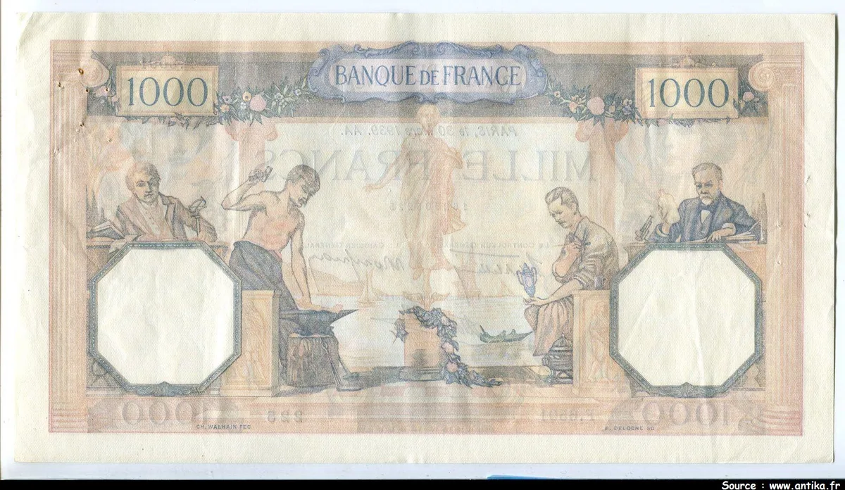 1000 FRANCS CERES & MERCURE - Type 1927 modifié